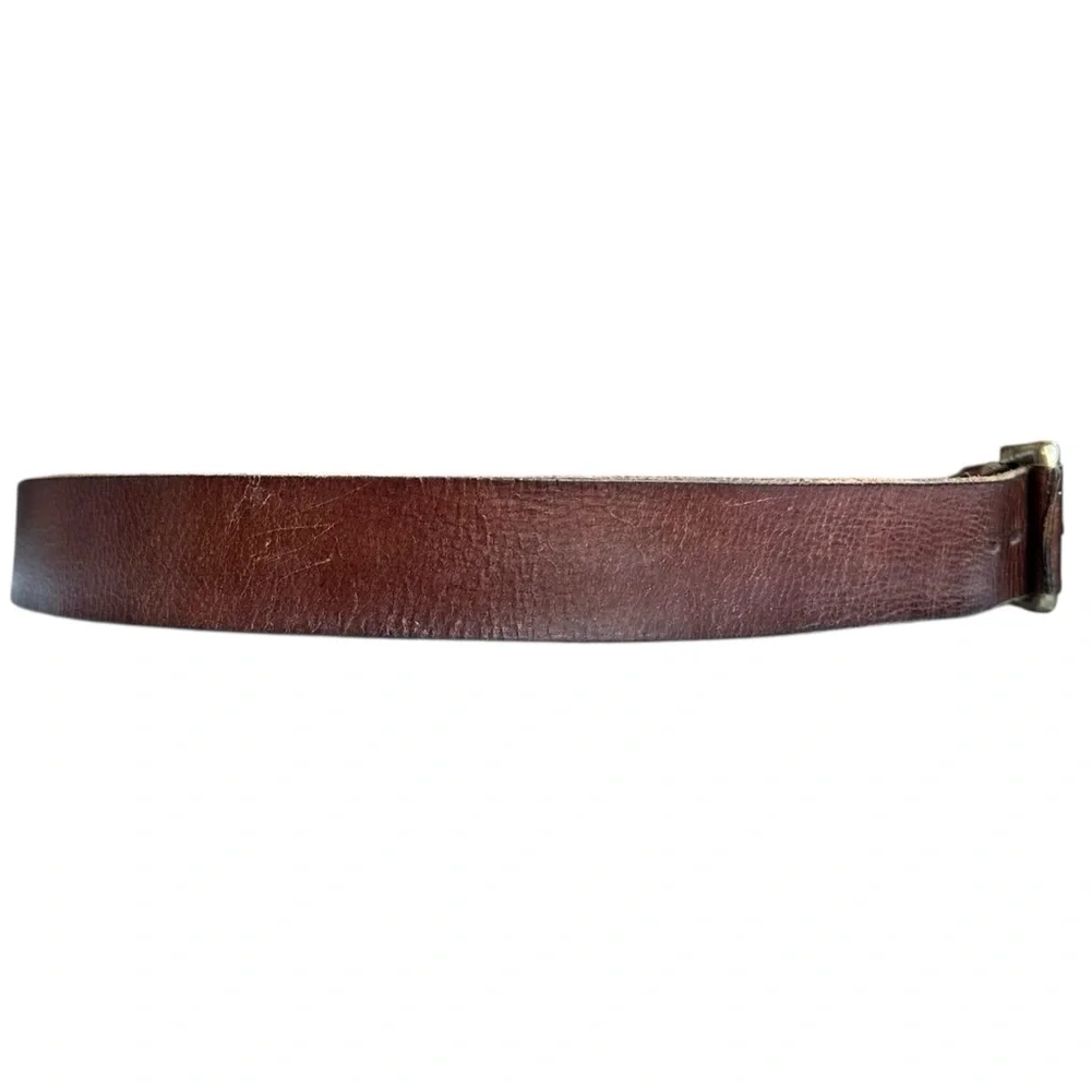 Timberland Men’s Pull Up Jean Brown Leather Belt Waist 37” - 41” Size 39